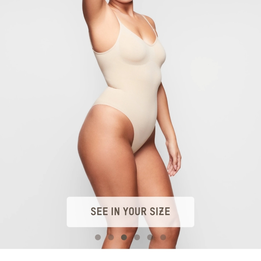 Skims bodysuit no snaps color clay